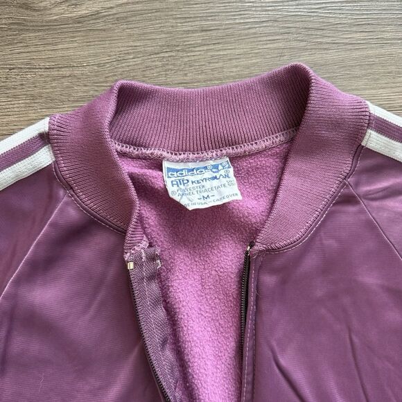 VTG 80s Adidas ATP Keyrolan Track Jacket Men's M Plum Purple Trefoil RARE - Picture 3 of 10